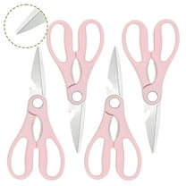FACEGA 4Pcs Scissors All Purpose,Opening A Bottle Cap 7.7" Adult Scissors,Cold Walnuts Sewing Scissors,Pink