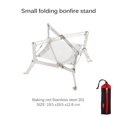thumbnail image 4 of Aire Libre Portátil Plegable De Acero Inoxidable Soporte Ajustable Para Hoguera Camping Senderismo Picnic Estante Para Quemar Estufa De Leña Vogacara OD009735-01, 4 of 7