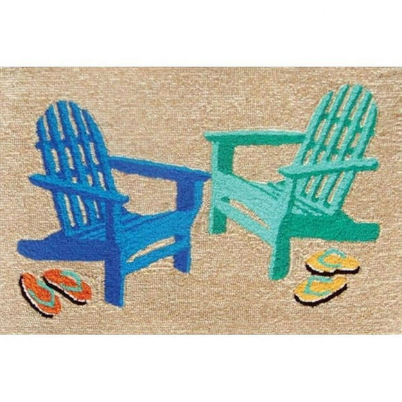 Liora Manne FTP34146604 Frontporch 1466-04 Adirondack Seaside 30 x 48 In. Area Rugs