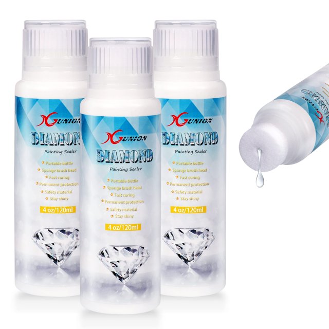 Sellador de pintura con forma de diamante Xgunion, 360 ml, paquete de 3 unidades, 5D Diamond