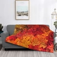 thumbnail image 2 of Uemuo Autumn Leaf Printed Throw Blanket for Couch, Fluffy Fuzzy Blankets for Bed, Sofa, Cozy Flannel Faux Fur Blanket-40"x30", 2 of 6