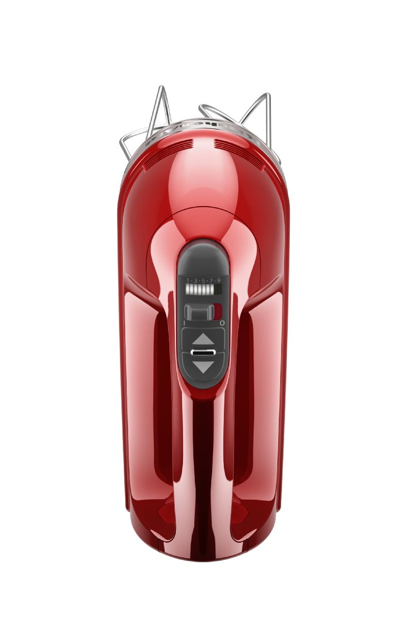 KitchenAid KHM926CA 9-Speed Hand Mixer, Candy Apple Red