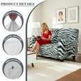 thumbnail image 4 of TSOVTHRID Zebra Stripe Print Loveseat Recliner Cover, 6 Pieces Washable Reclining Loveseat Covers with Elastic Bottom Vintage Sofa Furniture Protector for Pet Dog, 4 of 7