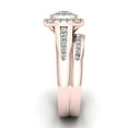 thumbnail image 2 of 1ct TDW Diamond 14K Rose Gold Cluster Halo Bridal Set, 2 of 4