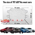 thumbnail image 4 of Car Windshield Snow Ice Cover with 3 Layers Protection, Windshield Snow Ice Cover with Magnetic Edges Used for Snow Protection, Rain and Sun, Fits for Most Standard Cars, SUV, 4 of 7