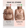 thumbnail image 4 of Bra OEAK Deep V Inalámbrico Cómodo Push Up Nude XL para mujer, 4 of 7