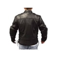 thumbnail image 2 of Redline Men's Cow Leather Touring Side-Lace Motorcycle Jacket, Black M-400 (XL), 2 of 3