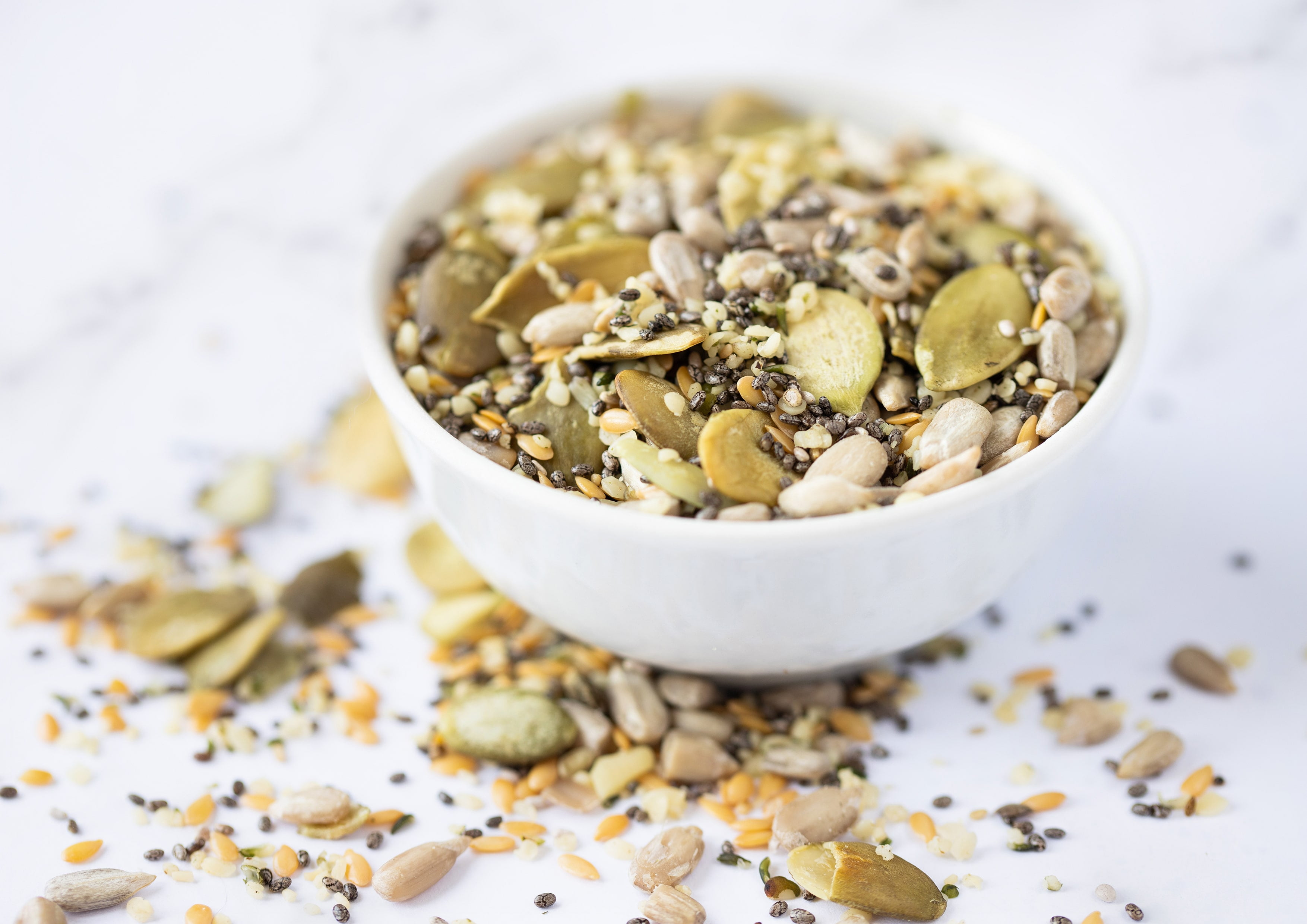 Organic Raw Superseed Mix with Chia, Flax, Hemp, Pumpkin, and Sunflower, 10 Pounds  Non-GMO Five Whole Seeds Blend, Vegan, Kosher, Bulk. High in Omega-3, Omega-6, Fiber, Protein. Perfect Salad Topper