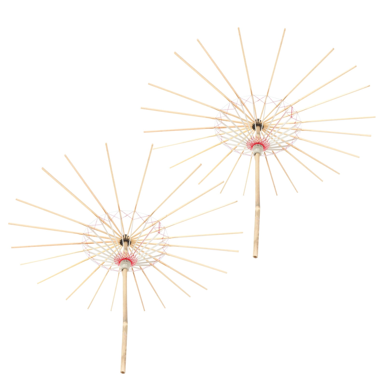 SEWCHICS Oiled Paper Umbrella Support Wood Umbrella Mount Assorted Color 2Pack