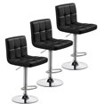 thumbnail image 1 of Juego de taburetes de bar Yaheetech, ajustables, de piel sintética, giratorios, x3, 1 of 7