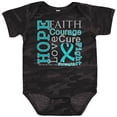 thumbnail image 3 of Inktastic Ovarian Cancer Hope Faith Motto Boys or Girls Baby Bodysuit, 3 of 5