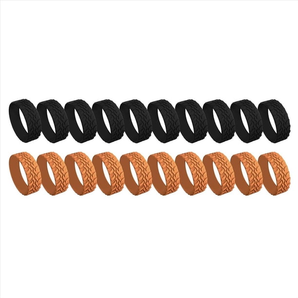 Paquete de 20 Fundas para Ruedas de Equipaje, Cubiertas Adhesivas de Silicona para Ruedas de Maletas, Protector Anticaída para Ruedas de Equipaje para una Sola