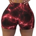 thumbnail image 2 of Balery Red Line Pantalones cortos de entrenamiento estampados para mujer, sin costuras, ajustados, para gimnasio, yoga, correr, deportes, ejercicio activo, fitness.-Medium, 2 of 8