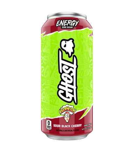Ghost Energy Sour Black Cherry Warheads 12 Pack 16 fl oz