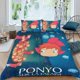 thumbnail image 2 of Ponyo en el Acantilado Conjunto de sábanas temático, trío de piezas, cómodo y amigable con la piel, diseño único, regalo de decoración para el hogar para familiares, amigos y fans,135cm *200cm, 2 of 6