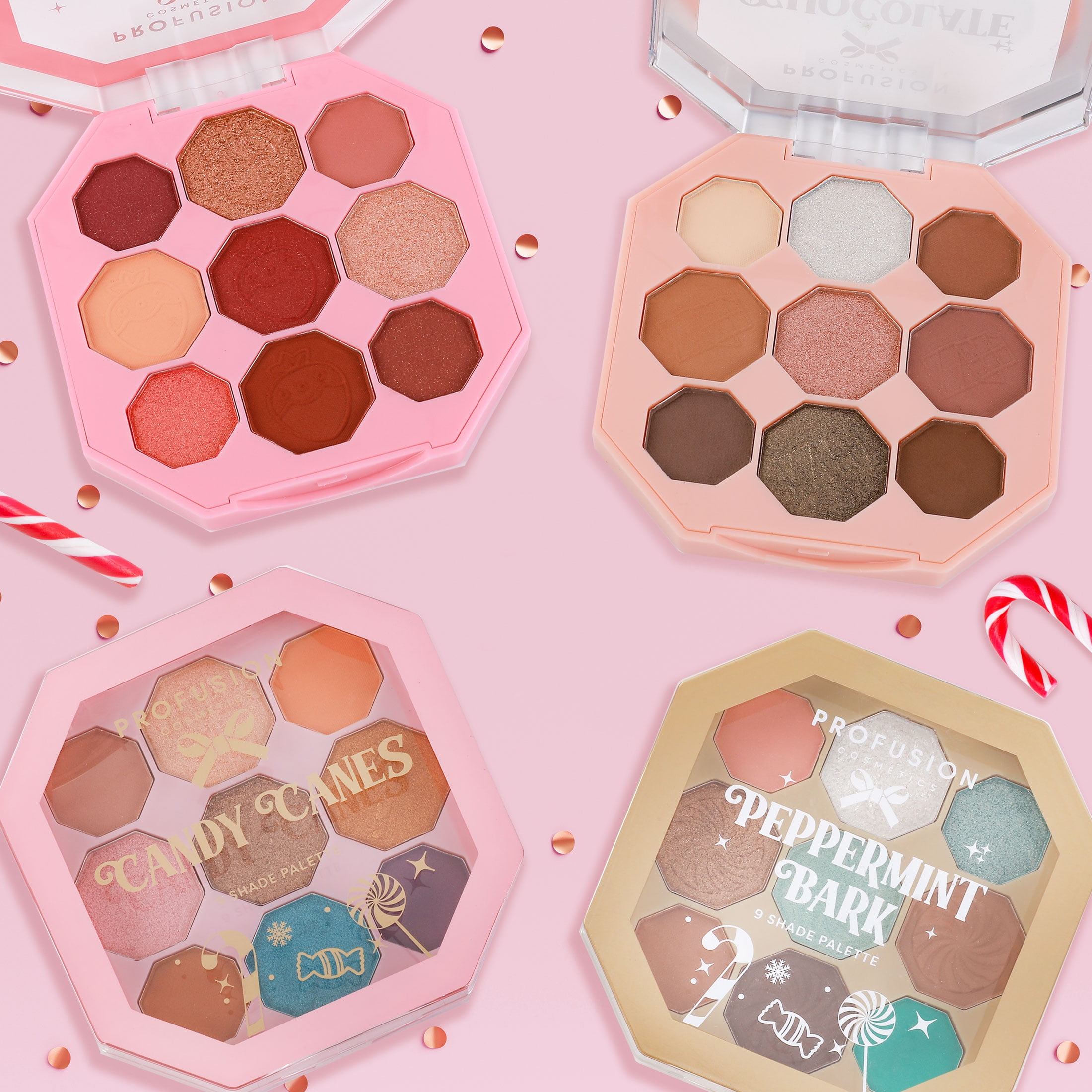 Profusion Cosmetics Sweet Holiday 9 Shade Eyeshadow Palettes - Peppermint Bark