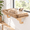 Natural Color Wood with Brown Bed-24''L x 15''W, variant on Cat Perch For Windowsill With Bolsters (wood/gray L)