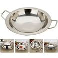 thumbnail image 3 of Olla caliente para el hogar, uso diario, paellera, doble asa, sartén de acero inoxidable, accesorio de cocina HOMEMAXS 15682561-MX, 3 of 6