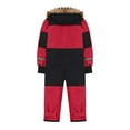 thumbnail image 6 of lnmuld Boys Insulated Ski Snowsuit Winter Warm Windproof Thermal Overall with Detachable Hood Outdoor Softshell Mud Suit Size:12-18 Months, 6 of 7