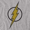 thumbnail image 3 of Justice League Flash Muted Color Bolt Kids T Shirt (Large) for Youth Toddler Boys and Girls, Athletic Heather, 3 of 5