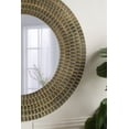 thumbnail image 6 of Wall Mirror D29.5" Round Gold And Black Wooden Accent Mirror With Woven Texture,Decorative Wall Mirror, 6 of 10