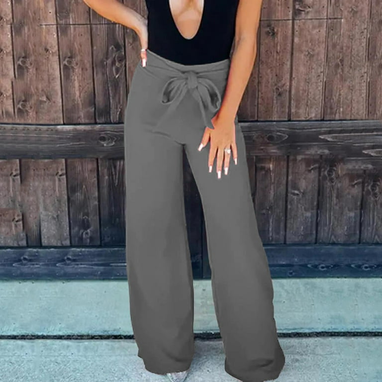 Aayomet Dress Pants Women Pants Pocket Solid Casual Trousers Plus