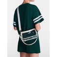 thumbnail image 2 of No Boundaries Women's Game Day Clear Mini Shoulder Bag, White, 2 of 5