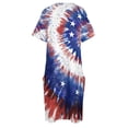 thumbnail image 4 of 4th of July Tie-Dye Spiral Loose Pocket Dress summer dresses ladies 2025 cocktail dresses, 4 of 6