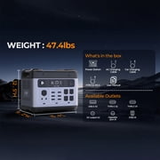 OUKITEL Outdoor Portable Power Station, 2048Wh LiFePO4 | 4800W Surge | 1.5H Charger | Quiet | Smart APP Control Emergency Power Station for Home, Camping