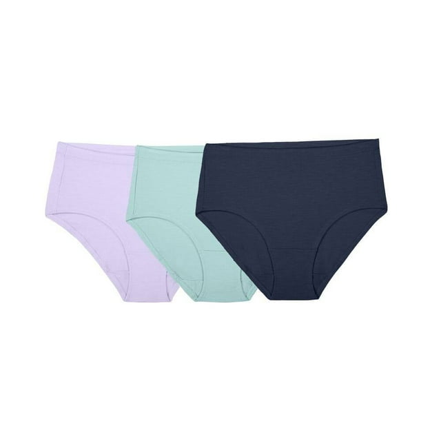 Pantaleta Fruit of the Loom para dama, Colección Beyondsoft Modal, Multicolor Talla 7, 3 Piezas