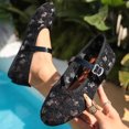 thumbnail image 2 of Lenago Flat Shoes for Women Wide Width Round Toe Walking Shoes Casual Womens Dress Shoes Office Shopping Party Travel Black Size-6, 2 of 10