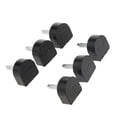thumbnail image 1 of 6 Pieces Rubber High Heel Tips Taps Stiletto Shoe Repair Making Dowels Pads - Black, 14x14mm, 1 of 10