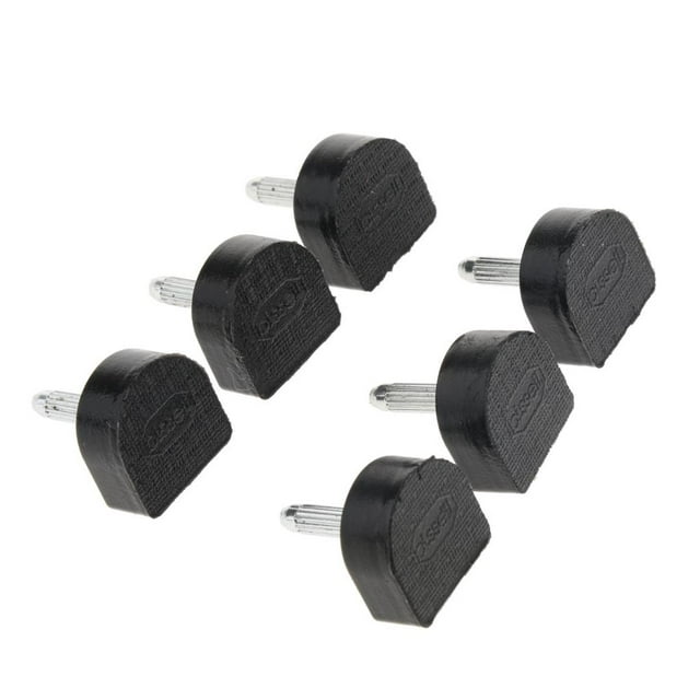 Paquete de 6 puntas de tacón alto para mujer Tapones para Tacos protectores Tacos de goma para tacones Negro