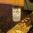 thumbnail image 3 of Garden Decor for Outside Clearance Solar Lanterns Outdoor Hanging Lantern Lights-Hollowed-Out Metal Decor Lantern-Led Decorative Garden Light - Delicate Garden Decoration for Patio Backyard Decor, 3 of 9