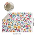 thumbnail image 2 of Dish Drying Mat Microfiber Kitchen Dish Pad Counter Absorbent Drainer Rack 12"x18" Small Colorful Flowers, 2 of 6