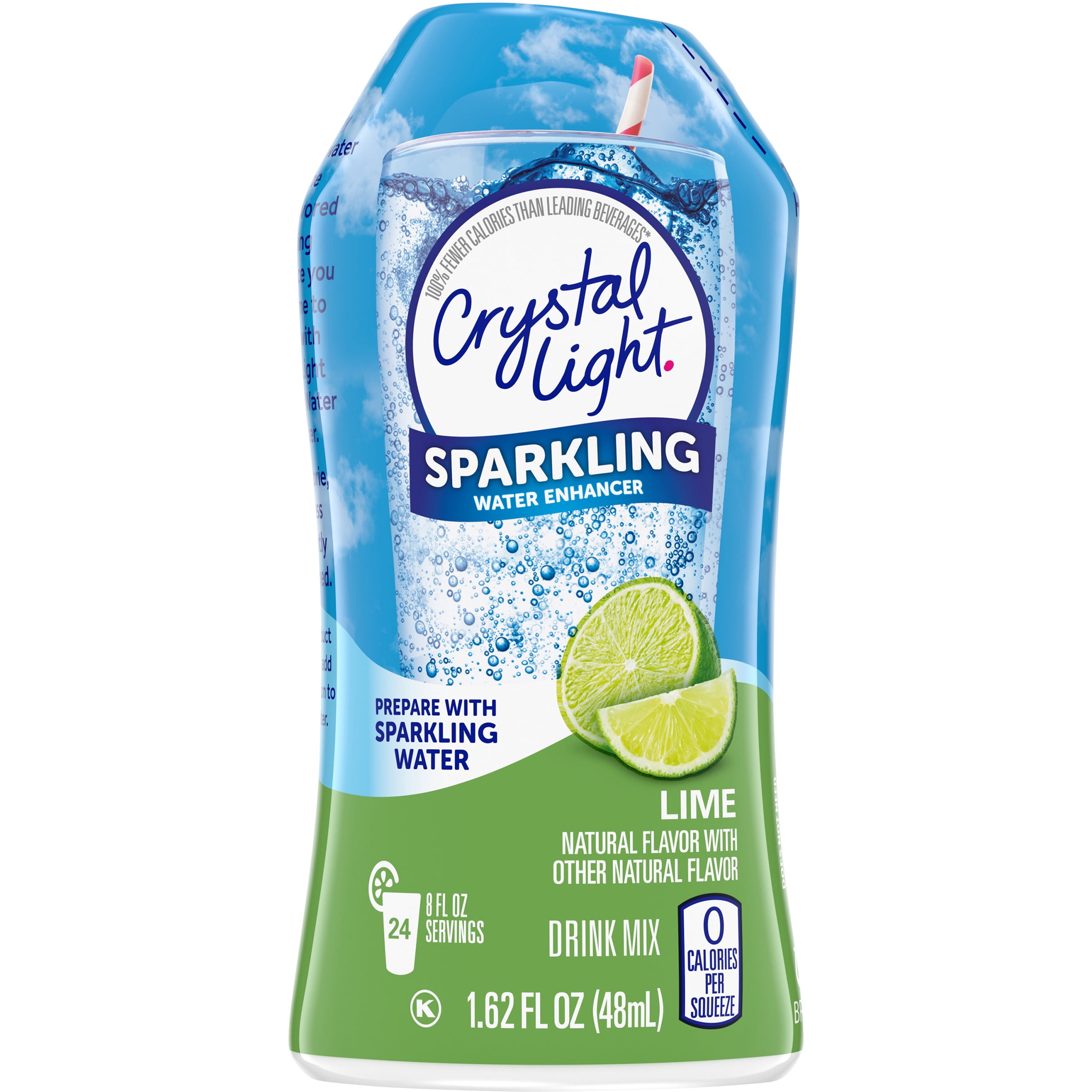 Crystal Light Lime Sparkling Water Flavoring Enhancer Drink Mix, 1.62