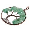 thumbnail image 1 of Colgante de Piedras en Alambre de Cobre Vintage de árbol de para La Fabricación de Joyas de Collar Verde, 1 of 9