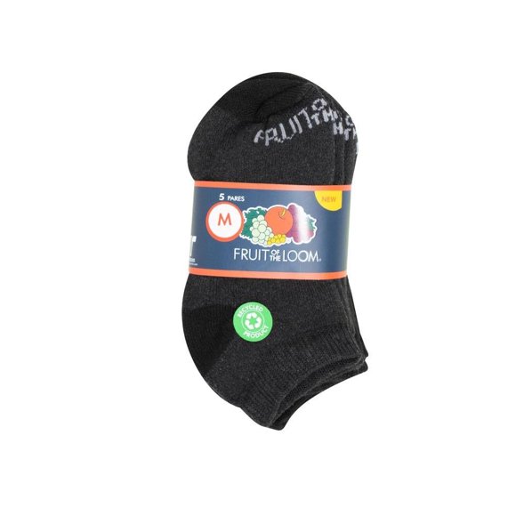 Tines Fruit Of The Loom para Niño, Afelpado Bajo Negro y Gris 5 Pares Talla M
