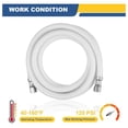thumbnail image 5 of 6 FT Refrigerator Water Line, Polyester-Reinforced PVC Braided Ice Maker Hose with 1/4" Comp X 1/4"Compression Fittings(20PCS,6 Foot)(HOSE019-20Pack), 5 of 6