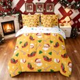 thumbnail image 3 of Erosebridal Kawaii Santa King Bedding, Sleigh Christmas King Bed in a Bag, Orange, Christmas Reversible, 7-Piece, 3 of 6