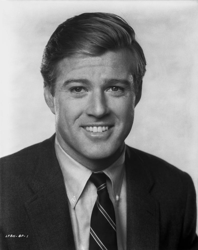 Robert Redford Grinning in Suit High Quality Photo 