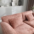 thumbnail image 4 of Modern Chenille Fabric Oversized Double Sofa 76.77*29.53*31.10inch with Footstool, 4 of 23