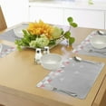 thumbnail image 4 of Ambesonne Abstract Place Mats Set of 4, Modern Symmetric Forms, Standard Size, Grey Coral Pale Pink, 4 of 6