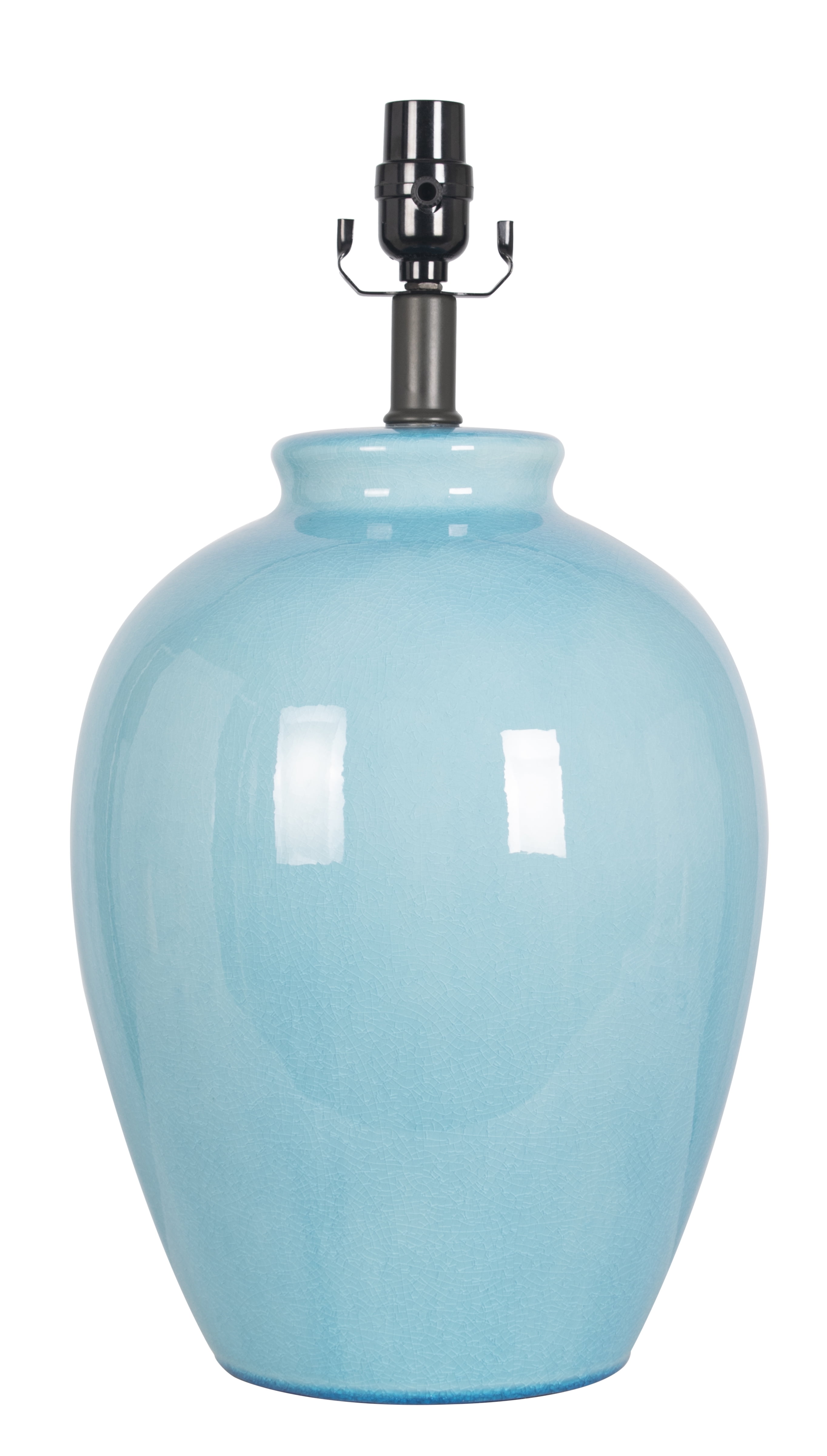 Better Homes & Gardens Blue Bean Pot 19" Table Lamp Base with LED Bulb