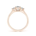thumbnail image 2 of ANGARA Natural Princess-Cut Diamond Engagement Ring in 14K Rose Gold for Women (Size-4.7mm| Color-I-J| Clarity-I1-I2) | April Birthstone, Anniversary, Jewelry Gift for Women | Natural Diamond Ring, 2 of 9