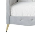 thumbnail image 6 of Castle Place Twin Velvet Upholstered Daybed with Crystal Button Tufting, Silver, 6 of 8