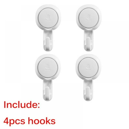 

Big Clear! 4Pack Heavy Duty Vacuum Suction Cup Hooks Specialized for Kitchen&Bathroom&Restroom Organization