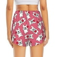 thumbnail image 4 of Uemuo French Bulldog Pattern Women's Athletic Shorts High Waisted Running Shorts with Liner Pockets Gym Elastic Workout Shorts-XX-Large, 4 of 9