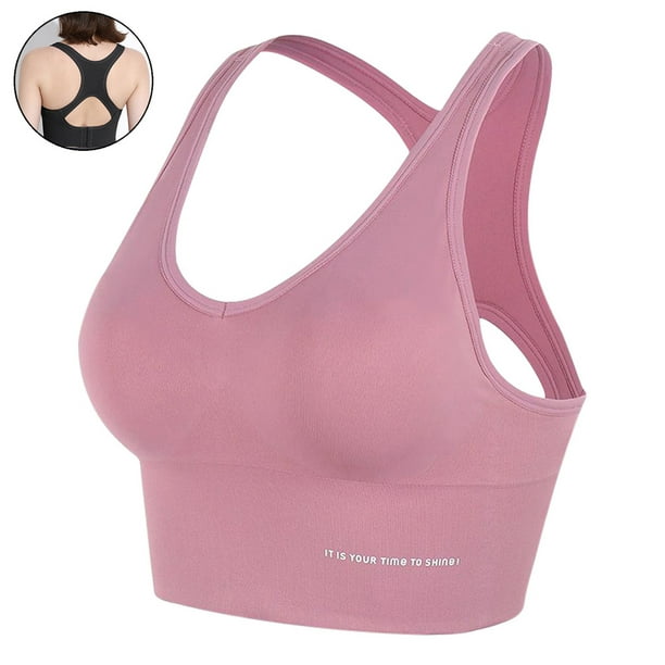 Cbcbtwo Sports Bras for Women, Wirefree Solid Color Padded Criss