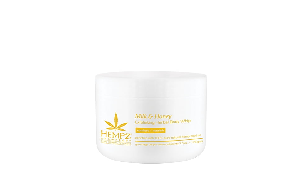 Hempz Milk & Honey Exfoliating Herbal Body Whip 7.3 oz.